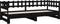 vidaXL - Slaapbank - uitschuifbaar - massief - grenenhout - zwart - 2x(90x200) - cm