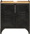 vidaXL - Wastafelkast - 55x35x60 - cm - ijzer - en - massief - mangohout