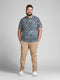 JACK&JONES PLUS JPRBLUWIN LIGHT LEO AOP POLO PS - Heren Poloshirt - Gebloemde all over print - EU4XL