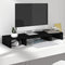 vidaXL - Monitorstandaard - 80x24x10,5 - cm - massief - grenenhout - zwart