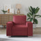 vidaXL - Fauteuil - Wijnrood - 59 - cm - Kunstleer