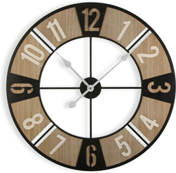 Muurklok Versa Hout MDF Hout MDF/Metaal 4 x 60 cm Bruin