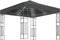 vidaXL - Prieel - met - LED-lichtslinger - 3x3 - m - stof - antracietkleurig