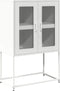 vidaXL - Hoge - kast - 68x39x107 - cm - staal - wit