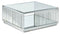Hoofdtafel DKD Home Decor Transparant Zilverkleurig Staal Spiegel 100 x 100 x 45 cm