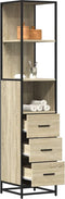 vidaXL - Badkamerkast - 35x37,5x166 - cm - bewerkt - hout - sonoma - eikenkleurig