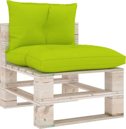 vidaXL - Palletkussens - 2 - st - stof - heldergroen