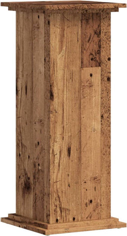 vidaXL - Plantenstandaard - 33x33x80 - cm - bewerkt - hout - oud - houtkleurig