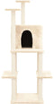 vidaXL - Kattenmeubel - met - sisal - krabpalen - 144,5 - cm - donkergrijs