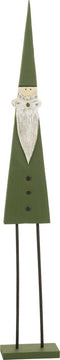J-Line figuur Kerstman Op Voet - hout - groen - large