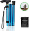 Travelhawk Wandelstok - Verstelbaar - Opvouwbaar - Blauw - Incl. Opbergtas
