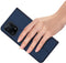 Dux Ducis - Geschikt voor Oppo Find X5 - Slim bookcase hoesje - Donkerblauw