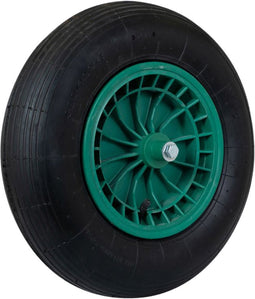 JS | Kruiwagen Wiel 4.00 - 8 Luchtband Lijn-profiel - Asdiameter 20mm | Kwaliteit