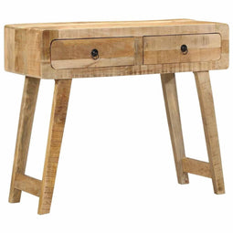 vidaXL - Wandtafel - 90x32x75 - cm - massief - ruw - mangohout