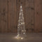 Anna's Collection LED kegel kerstboom lamp - zilver - 30 leds - 60 - metaal - timer