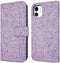 iMoshion Hoesje Geschikt voor iPhone 11 Hoesje Met Pasjeshouder - iMoshion Design Bookcase smartphone - Meerkleurig / Purple White Flowers