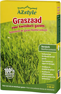 AZstyle Graszaad Versterk - Speciaal voor Kwetsbare Gazons - 1 KG - voor 50 m2