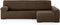 Hoes voor chaise longue met lange armleuning rechts Eysa ULISES Bruin 170 x 110 x 310 cm