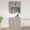 vidaXL - Wandkast - 80x33x80 - cm - bewerkt - hout - betongrijs
