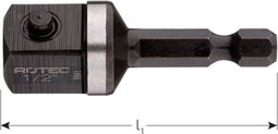 Rotec Adapter, E6.3 > 4-knt. 1/2'', met stift, L=50 (vpe 1)