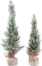 PTMD Abies Kunstkerstboom Jute Zak - H75 x Ø25 cm - PE - Besneeuwd