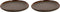 Palmer Bord David Mucky 22 cm Bruin Stoneware 2 stuks