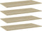 vidaXL - Wandschappen - 4 - st - 80x20x1,5 - cm - spaanplaat - sonoma - eikenkleurig