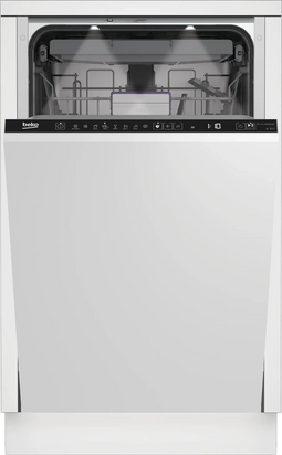 Beko BDIS38040Q - Volledig integreerbare Slimline vaatwasmachine - 10 couverts - 45 dB(A) - LED display