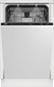 Beko BDIS38040Q - Volledig integreerbare Slimline vaatwasmachine - 10 couverts - 45 dB(A) - LED display