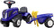 Falk New Holland Looptractor Set - Peuterlooptractor - Aanhanger met schop en hark - Blauw