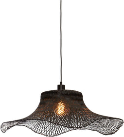 GOOD&MOJO Hanglamp Ibiza - Bamboe Zwart - 65x65x20cm - - Hanglampen Eetkamer, Slaapkamer, Woonkamer
