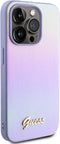 Guess Iridescent Metal Script BackCase - iPhone 15 Pro (6.1