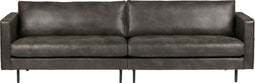 BePureHome Rodeo Bank 3-Zits - Recycle Leer - Zwart - 83x275x88