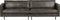 BePureHome Rodeo Bank 3-Zits - Recycle Leer - Zwart - 83x275x88