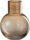 J-Line vaas Bol Met Hals - glas - amber - small - Ø 14.5 cm