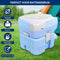 SereneLife Draagbaar Camping Toilet, 120 Spoelbeurten, Lekvrij, Gemaakt van Duurzaam PE Materiaal, Afneembare Afvaltank met Handspuit en Telefoonhouder, 20l