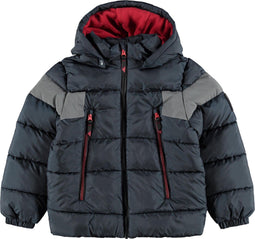 NAME IT NKMMARLON - Puffer Jacket - Afneembare capuchon - Donkerblauw - Maat 140