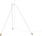 HÜBSCH INTERIOR - Verstelbare vloerlamp mat wit en geborsteld messing - 55xh156cm