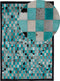 NIKFER - Laagpolig vloerkleed - Turquoise - 140 x 200 cm - Leer