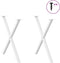 vidaXL - Eettafelpoten - 2 - st - X-vormig - 80x(72-73) - cm - staal - wit