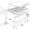 ETNA FG190ZWA - Gasfornuis 90 cm - 5 branders inclusief wokbrander - Zwart