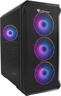 Genesis NPC-1559 - Micro ATX Midtower Case - 4x 120mm ARGB ventilatoren - Zwart