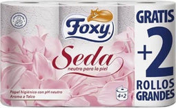Foxy Silk Toilet Paper 3 Layers 4 + 2 Rolls
