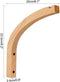 MiOYOOW Houten Plantenhaken - Wandhangers voor Bloempotten - Robuust en Natuurlijk Design - Naturel Hout (2 stuks)