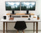 Oakywood Desk Shelf - Massief Eiken / Zwart - Echt Hout Dual Monitor Standaard Beeldschermverhoger Clean Desk Ergonomisch Stijlvol