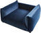 Fauteuil LUVOS Fluweel Donkerblauw