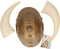 Atosa Carnaval verkleed Viking helm - brons/wit - met hoorns - plastic - heren - krijgers en ridders