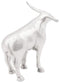 vidaXL - Stier - Sculptuur - Zilver - 20x17x23 - cm - van - Aluminium