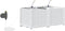 vidaXL - Plantbakken - met - Water - Irrigatiesysteem - 2 - stuks - Wit