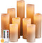 Goliving LED Kaarsen Set - 9 Stuks - Bewegende Vlam - Echte Wax - Warm Wit Licht - 2 Afstandsbedieningen